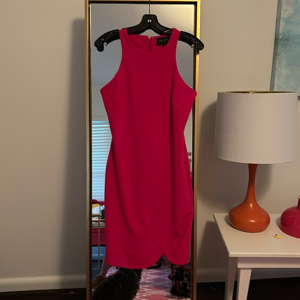 Hot pink short sheath dress